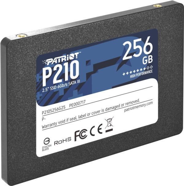 ELKO: 1303703 Patriot P210 256GB 2.5" SSD (lugemiskiirus 500MB/s, kirjutamine 400MB/s) P210S256G25