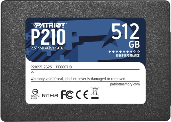 Patriot SSD ketas 512GB SATA 2.5 P210 P210S512G25