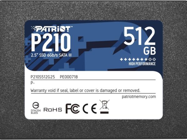 ELKO: 1304807 Patriot SSD ketas 512GB SATA 2.5 P210 P210S512G25