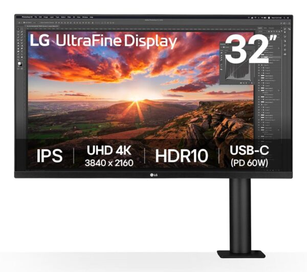 LG 32UN880K-B 31,5” 4K IPS Monitor Ergo Reguleeritav