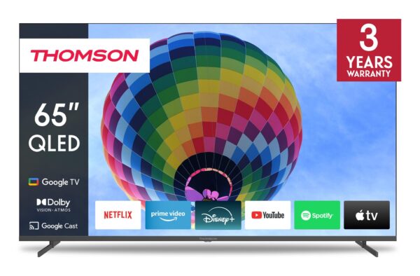 Thomson 65QG4S14 | 65” QLED 4K Smart TV | Google TV | UHD | WiFi | Bluetooth