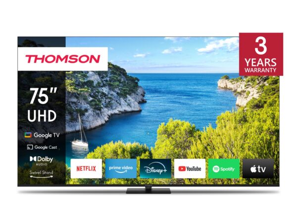 Thomson 75UG5C14 | 75” 4K Smart TV | Google TV | UHD | WiFi | Bluetooth