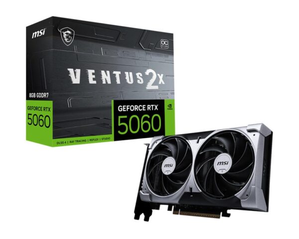 MSI GeForce RTX 5060 Ventus 2X OC 8GB GDDR7 graafikakaart RTX50608GVENTUS2XOC