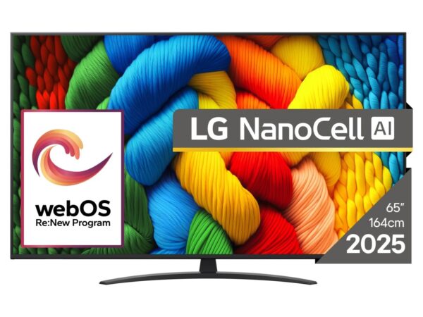 ELKO: 1442077 LG 65NANO81A3A | 65” NanoCell 4K Smart TV | webOS | UHD | WiFi | Bluetooth