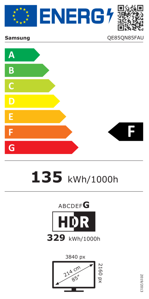 Samsung QE85QN85FAUXXH | 85” Neo QLED 4K Smart TV | Tizen | UHD