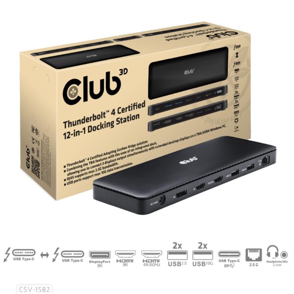 Club3D 12-in-1 Thunderbolt Docking Station (CSV-1582)