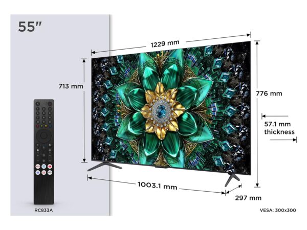 TCL 55Q6C | 55” QD-Mini LED 4K Smart TV | Google TV | UHD