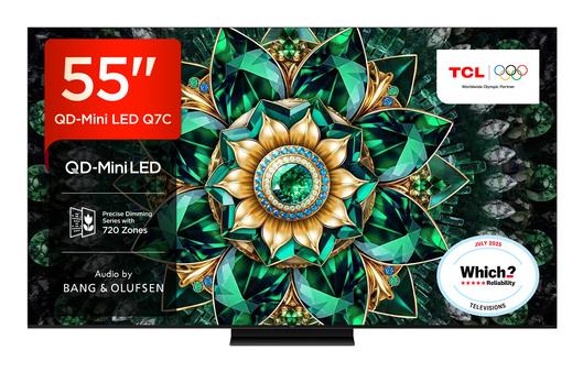 ELKO: 1449631 TCL 55Q7C | 55” QD-Mini LED 4K Smart TV | Google TV | UHD