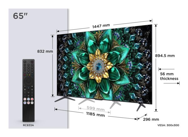 ELKO: 1449671 TCL 65V6C | 65” DLED 4K Smart TV | Google TV | UHD