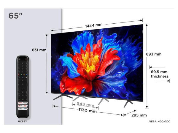 ELKO: 1450143 TCL 65V6C | 65” DLED 4K Smart TV | Google TV | UHD