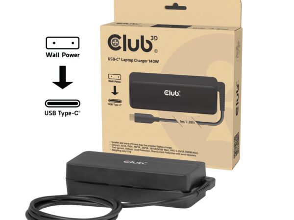 ELKO: 1460052 Club 3D sülearvuti laadija USB-C 140W CAC-1932