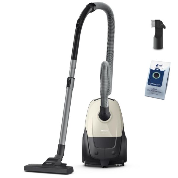 ELKO: 1460517 Vacuum Cleaner|PHILIPS|Input power 800 W|Dust capacity 3 L|Cylinder vacuum|Cleaning type Dry|Dust container Dust bag|Colour Black/Beige|XD1101/10