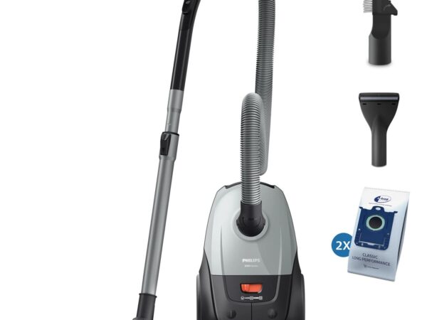 ELKO: 1460521 Vacuum Cleaner|PHILIPS|Input power 850 W|Dust capacity 3 L|Cylinder vacuum|Cleaning type Dry|Dust container Dust bag|Colour Black/Grey|XD2142/12