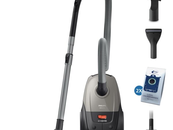 ELKO: 1460522 Vacuum Cleaner|PHILIPS|Input power 850 W|Dust capacity 3 L|Cylinder vacuum|Cleaning type Dry|Dust container Dust bag|Colour Black/Grey|XD2152/12