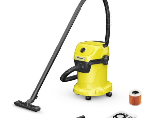 ELKO: 1460696 Vacuum Cleaner|KARCHER|Input power 1000 W|Dust capacity 17 L|Drum vacuum|Cleaning type Dry&wet|Dust container Dust bag|Colour Black/Yellow|1.628-130.0